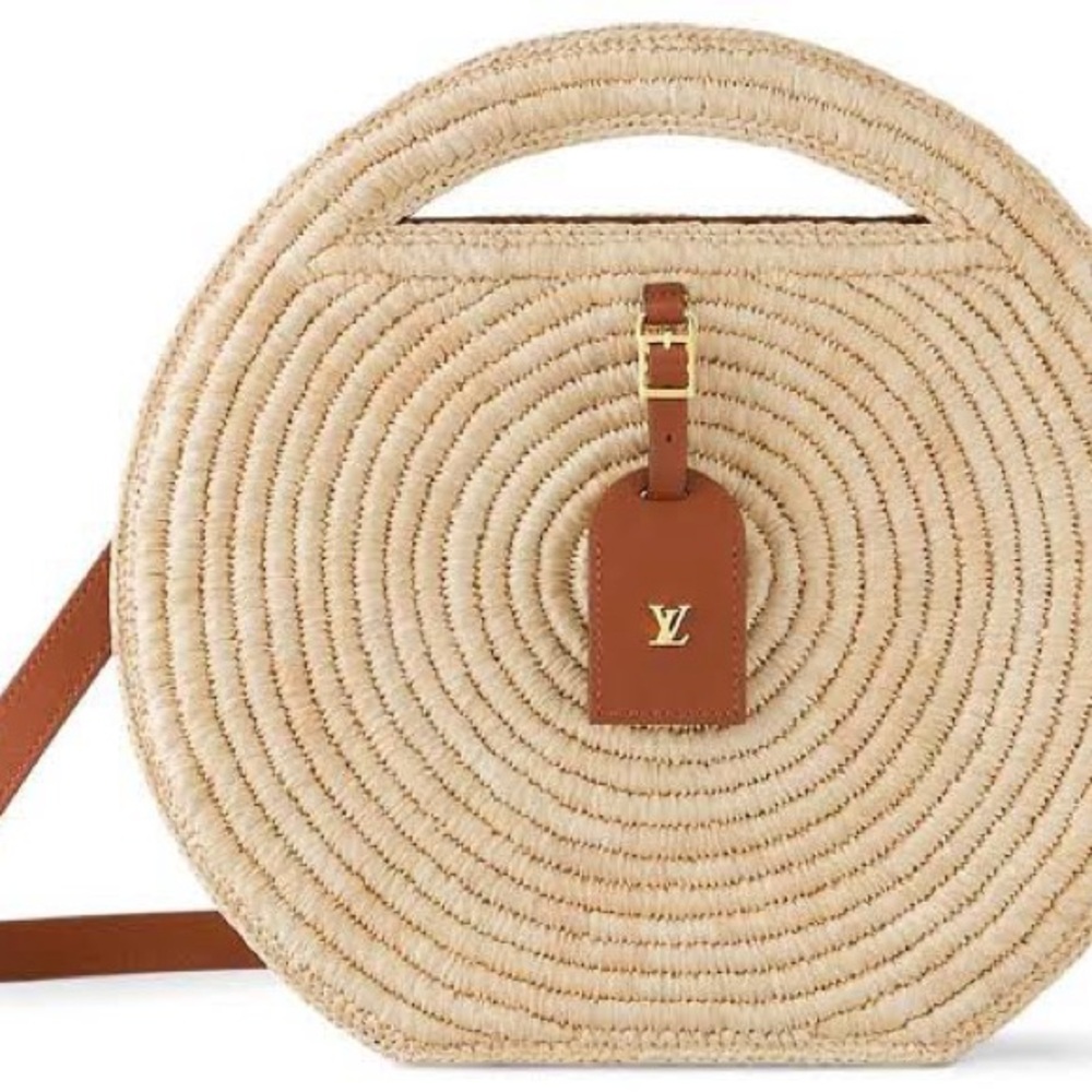 Louis Vuitton Around Me MM Natural/Tan in Raffia - Picture 3 of 10